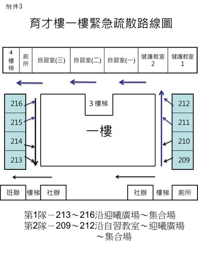 新店高中學生疏散路線圖圖片